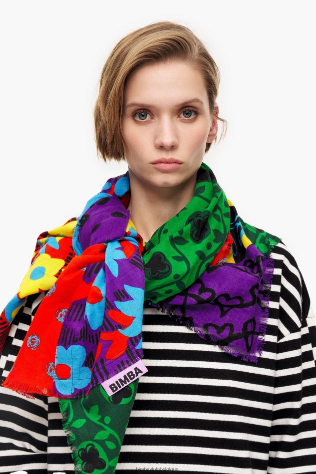 accessoires Bimba Y Lola châle patchwork noir HV4486651