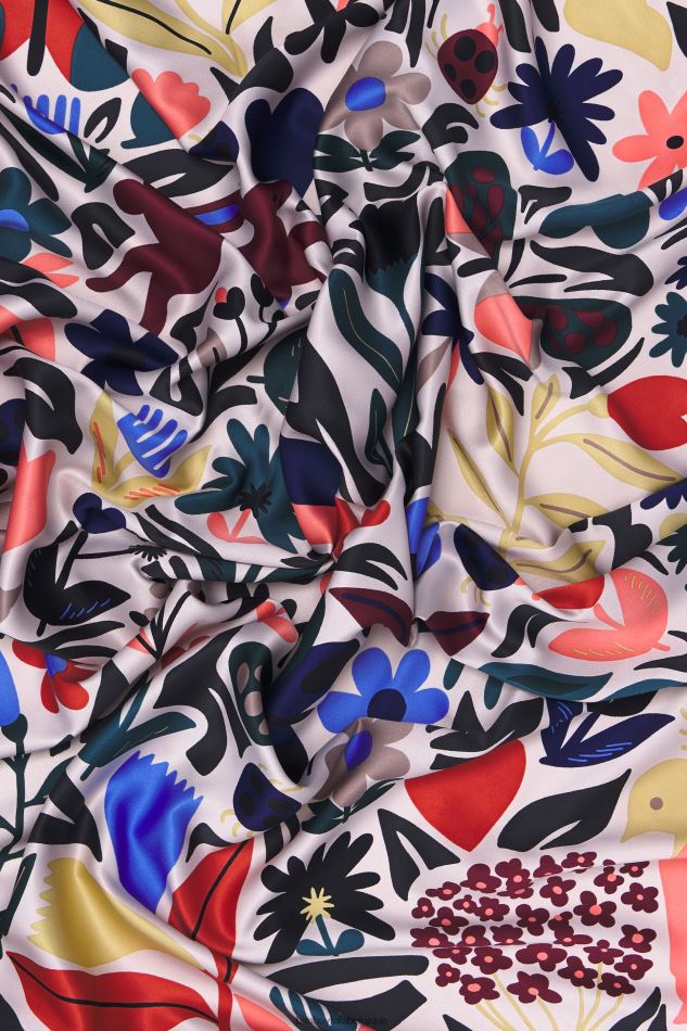 accessoires Bimba Y Lola écharpe animaux et fleurs gris clair HV4486647