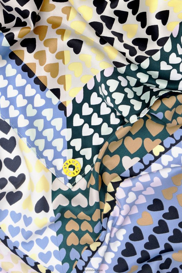 accessoires Bimba Y Lola écharpe coeurs géométriques jaune pâle HV4486620