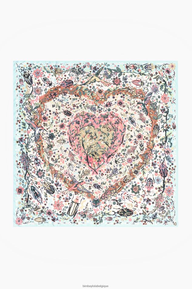 accessoires Bimba Y Lola écharpe fleurs animaux blanc HV4486621