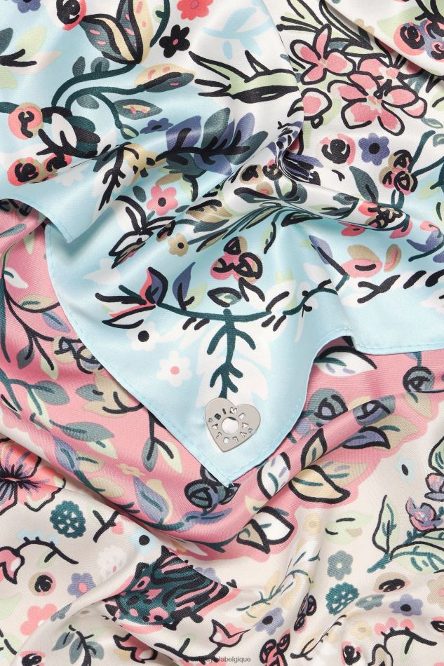 accessoires Bimba Y Lola écharpe fleurs animaux blanc HV4486621