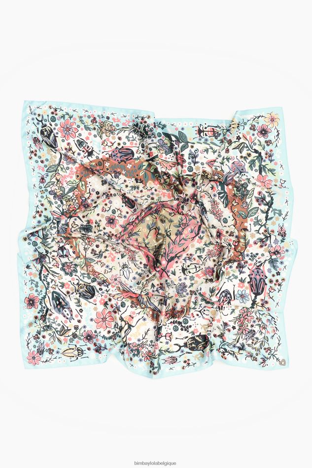 accessoires Bimba Y Lola écharpe fleurs animaux blanc HV4486621