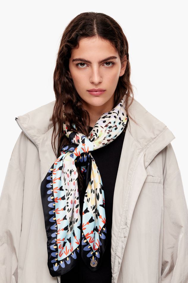 accessoires Bimba Y Lola écharpe fleurs blanc HV4486623