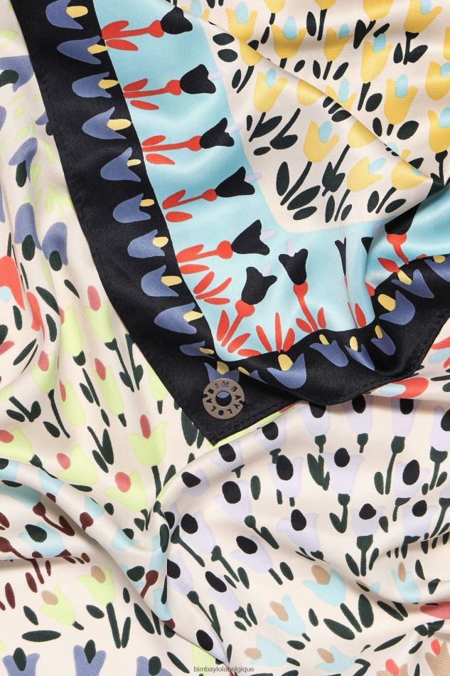 accessoires Bimba Y Lola écharpe fleurs blanc HV4486623