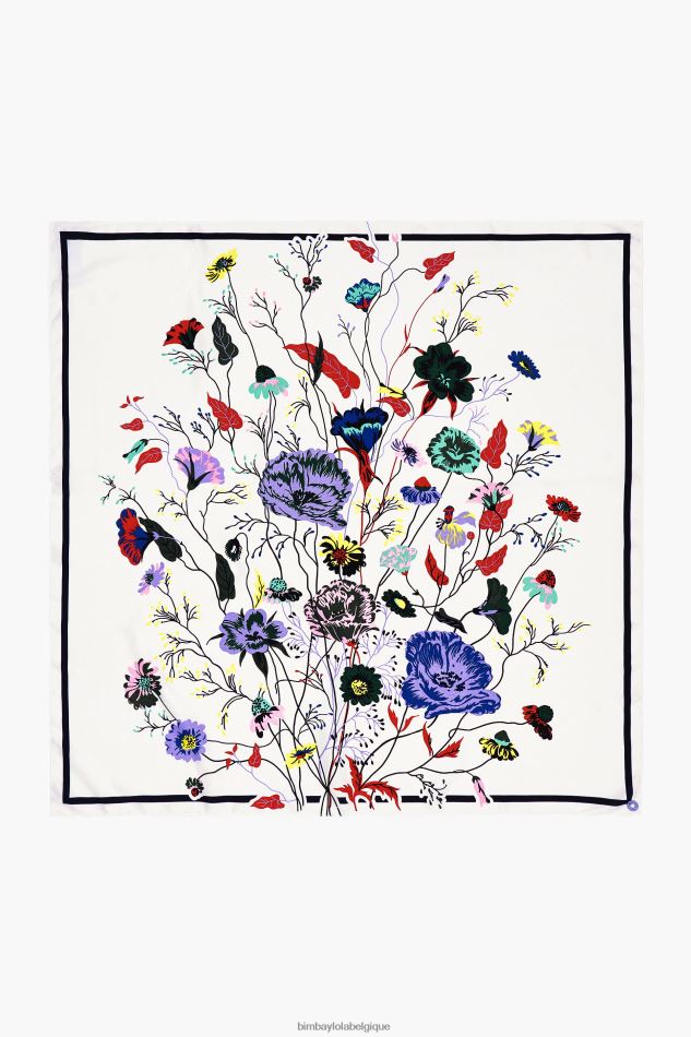 accessoires Bimba Y Lola écharpe fleurs blanc HV4486653