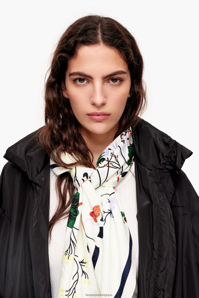 accessoires Bimba Y Lola écharpe fleurs blanc HV4486653