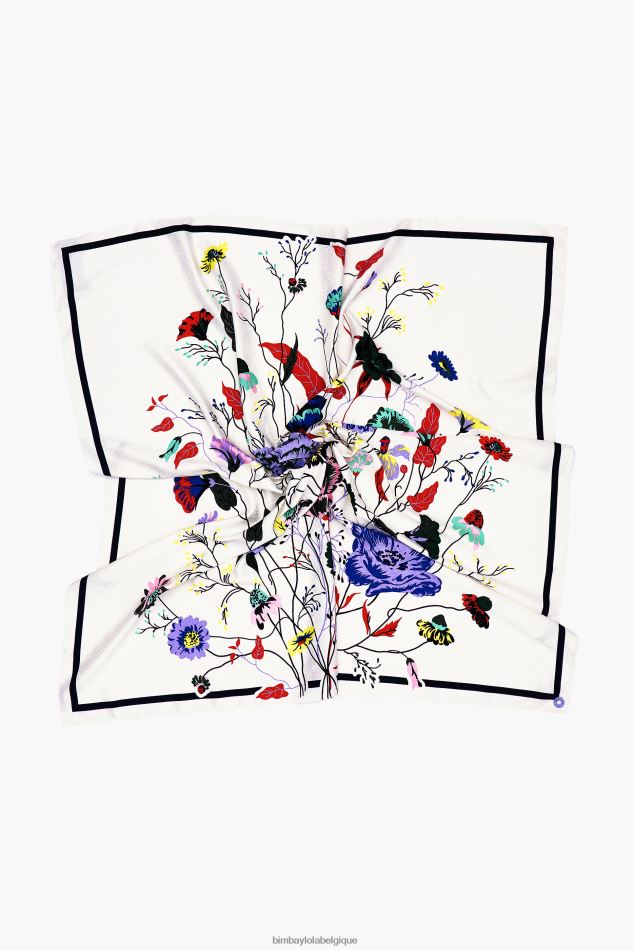 accessoires Bimba Y Lola écharpe fleurs blanc HV4486653