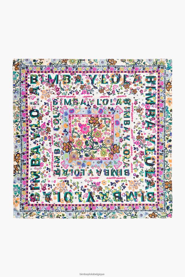 accessoires Bimba Y Lola écharpe à fleurs blanc HV4486655