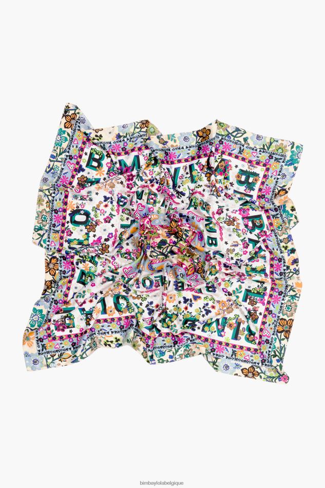 accessoires Bimba Y Lola écharpe à fleurs blanc HV4486655