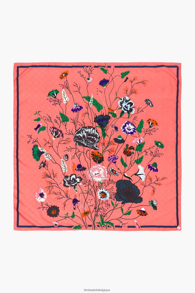accessoires Bimba Y Lola écharpe à fleurs corail HV4486608