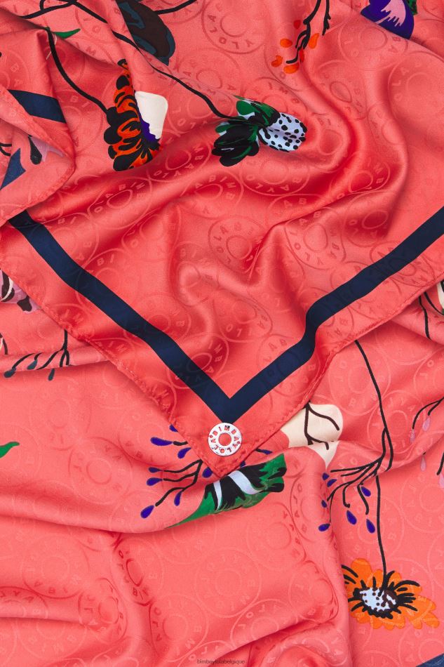 accessoires Bimba Y Lola écharpe à fleurs corail HV4486608