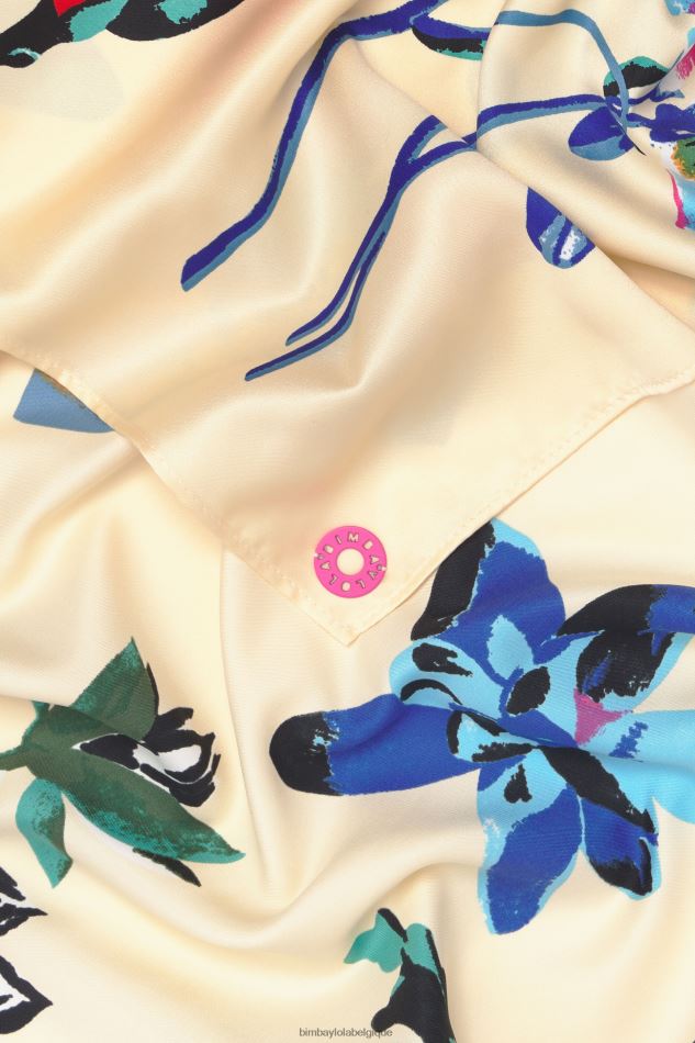accessoires Bimba Y Lola écharpe à fleurs crème HV4486605