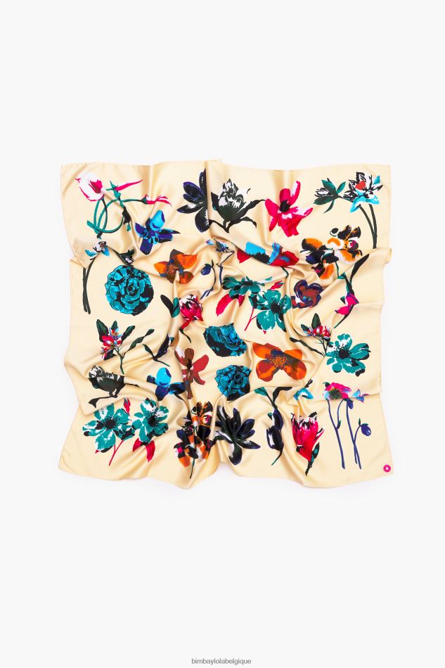 accessoires Bimba Y Lola écharpe à fleurs crème HV4486605