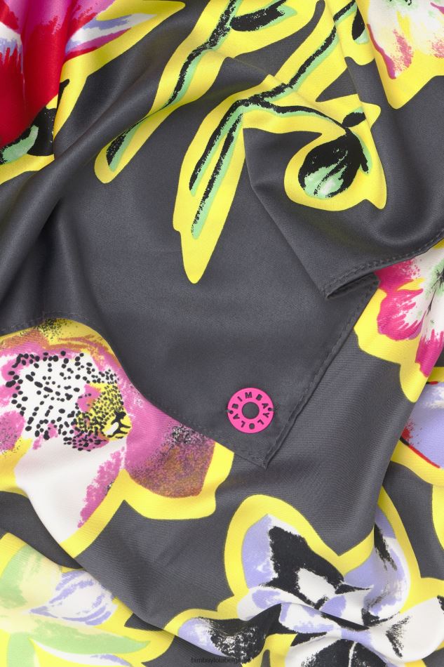 accessoires Bimba Y Lola écharpe à fleurs foncées gris HV4486604