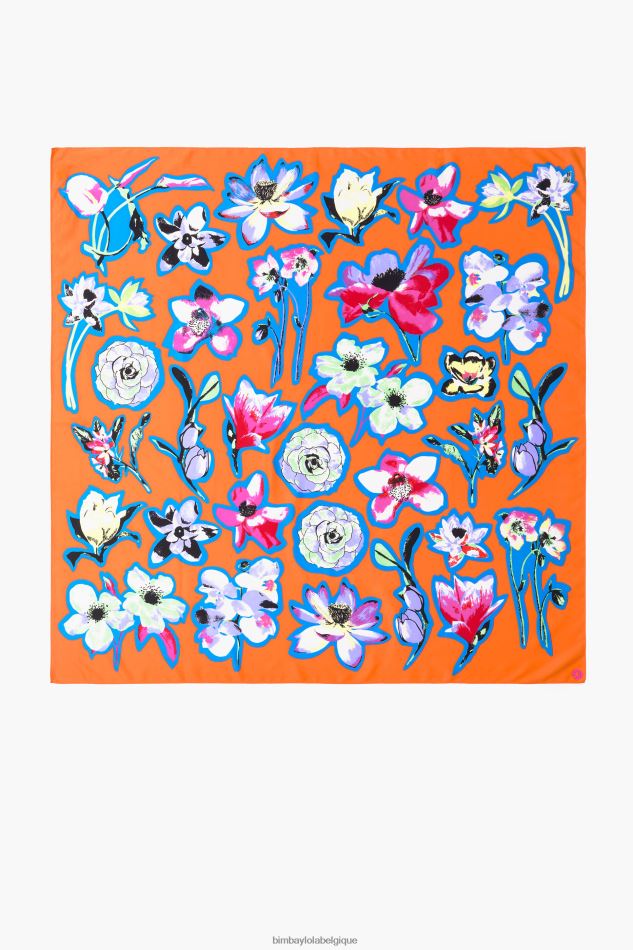 accessoires Bimba Y Lola écharpe à fleurs orange HV4486602
