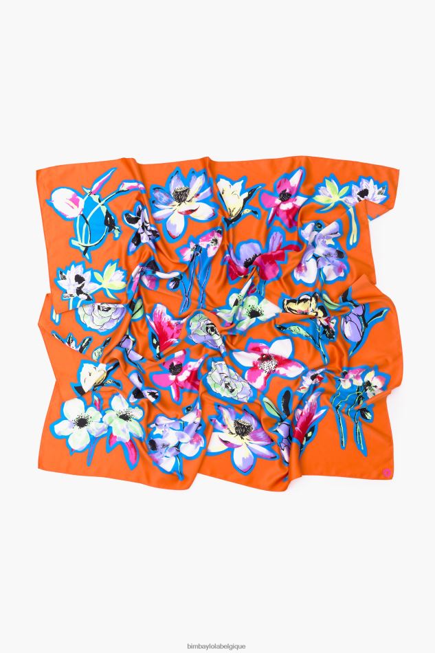 accessoires Bimba Y Lola écharpe à fleurs orange HV4486602