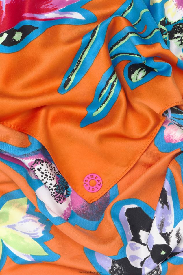 accessoires Bimba Y Lola écharpe à fleurs orange HV4486603