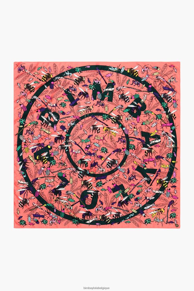 accessoires Bimba Y Lola écharpe insectes et logo corail HV4486642