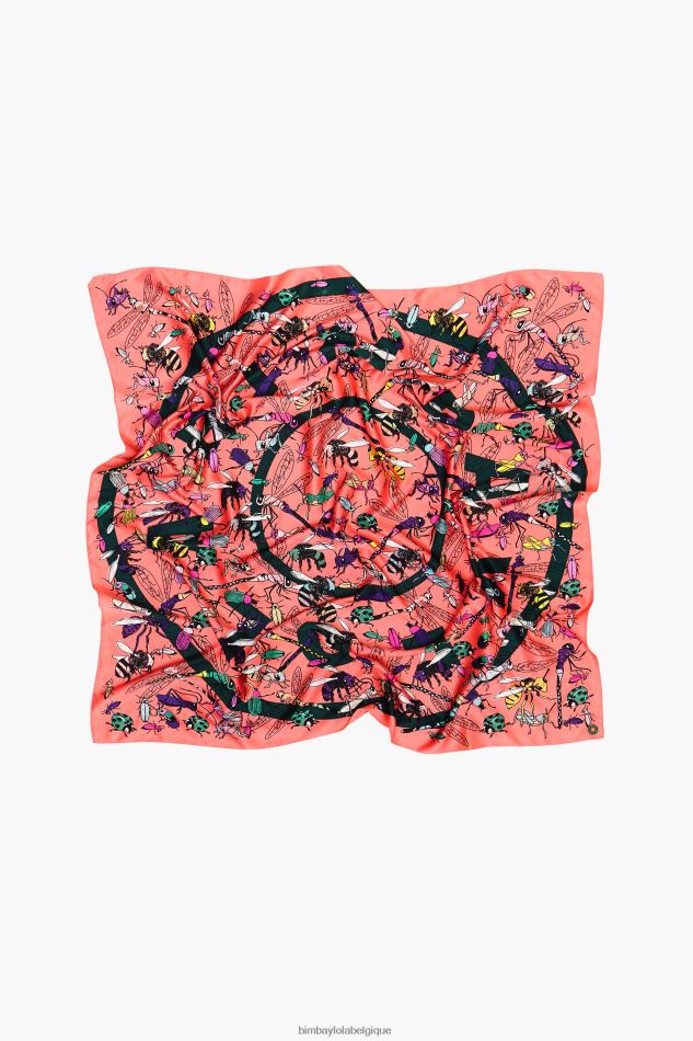 accessoires Bimba Y Lola écharpe insectes et logo corail HV4486642