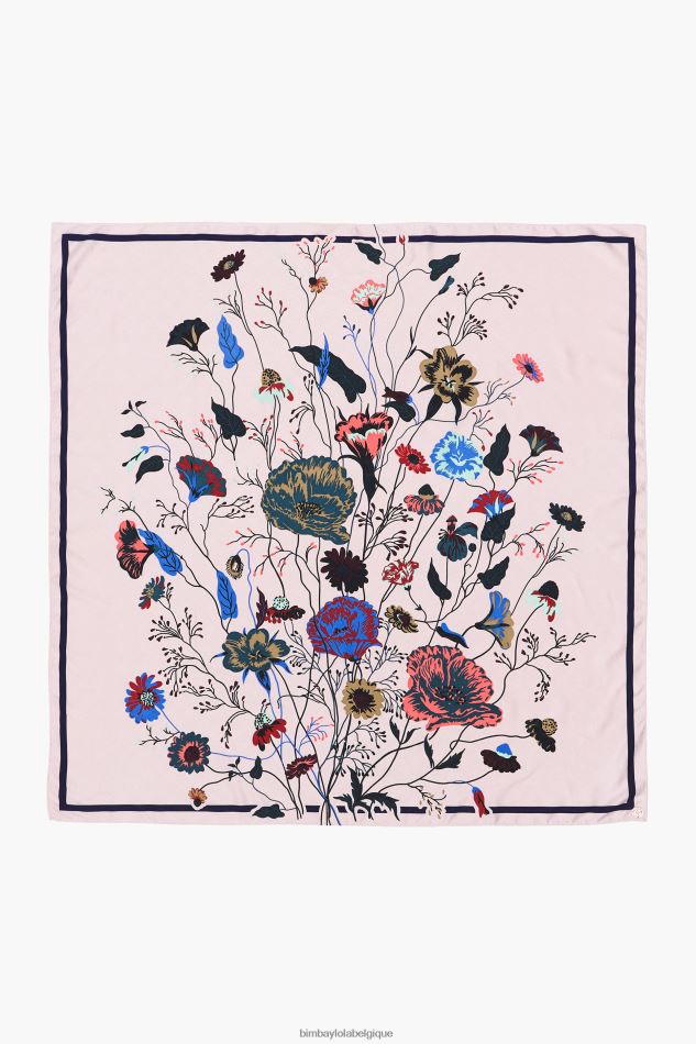 accessoires Bimba Y Lola écharpe légère à fleurs gris HV4486607