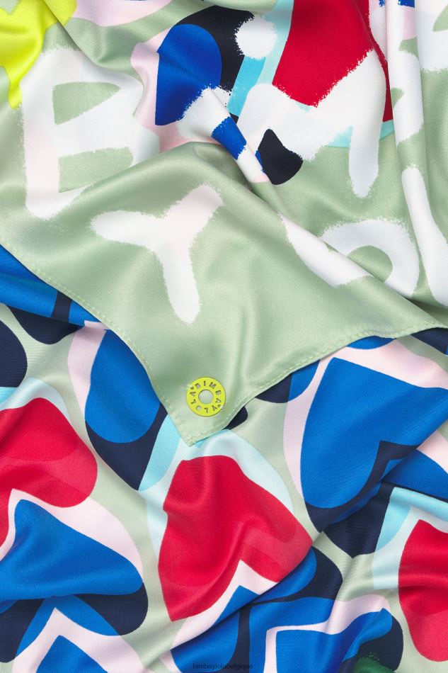 accessoires Bimba Y Lola écharpe à logo graffiti coeurs menthe HV4486615