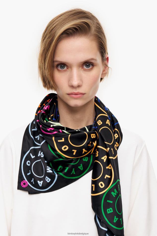 accessoires Bimba Y Lola écharpe à logos noir HV4486626