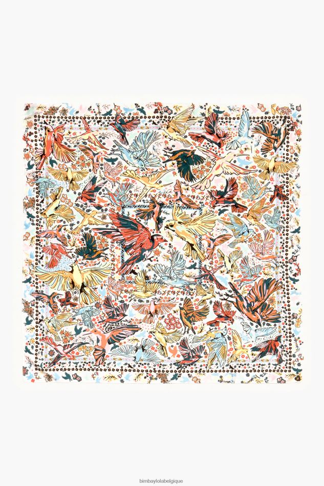 accessoires Bimba Y Lola écharpe oiseaux blanc HV4486634
