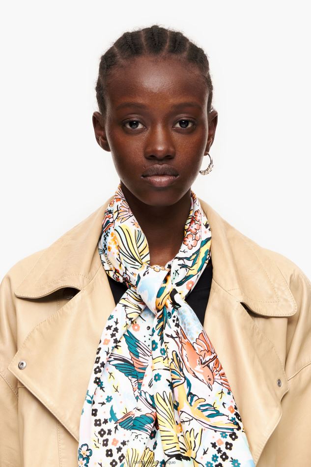 accessoires Bimba Y Lola écharpe oiseaux blanc HV4486635