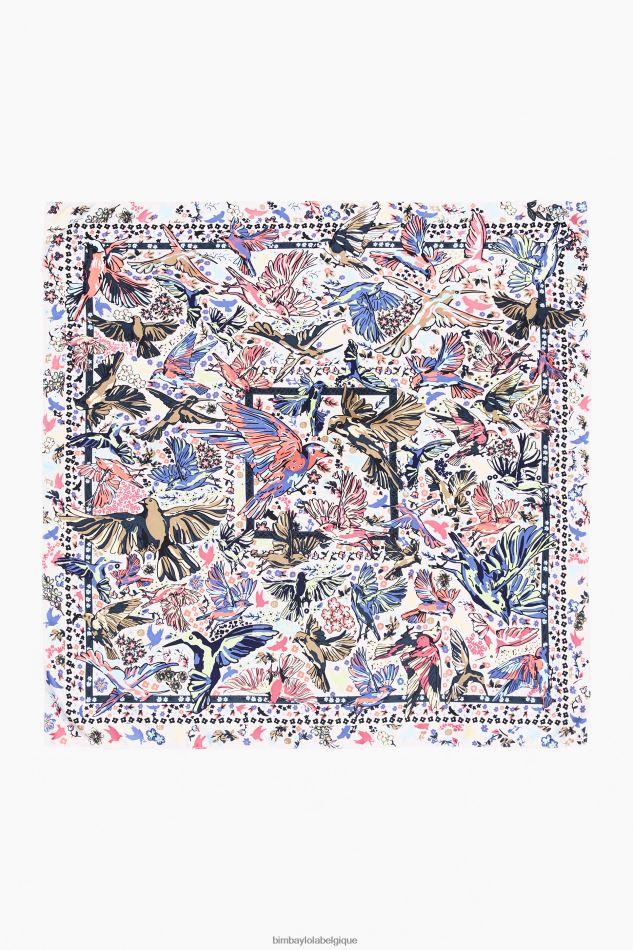 accessoires Bimba Y Lola écharpe oiseaux gris HV4486652