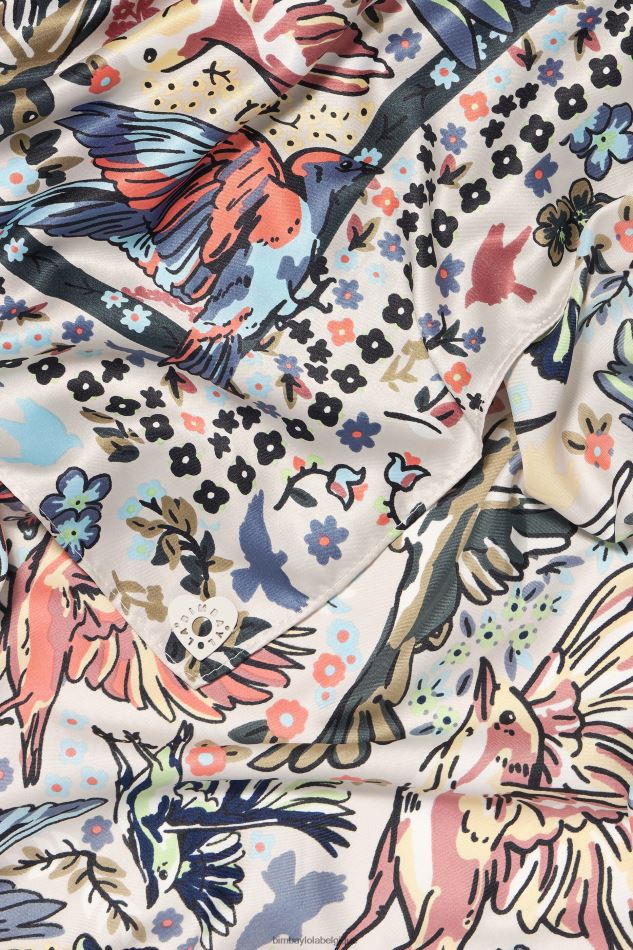 accessoires Bimba Y Lola écharpe oiseaux gris HV4486652