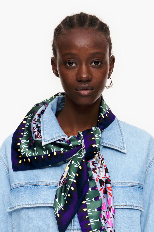 accessoires Bimba Y Lola écharpe tulipes bleu HV4486622