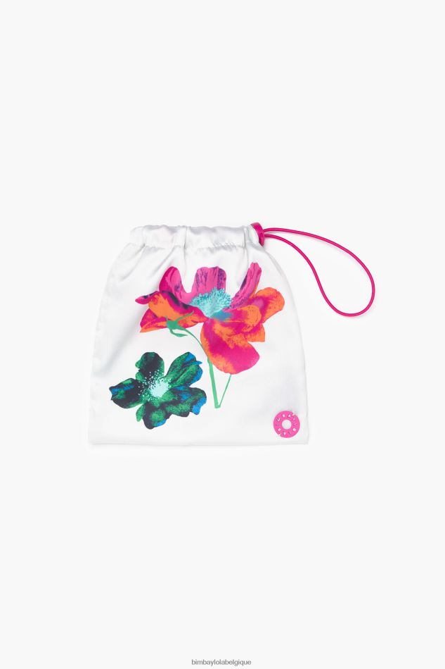 accessoires Bimba Y Lola foulard en soie à fleurs blanc HV4486606