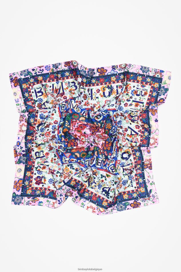 accessoires Bimba Y Lola foulard à fleurs et logos eau HV4486654