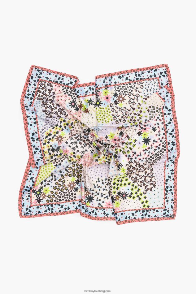 accessoires Bimba Y Lola foulard à fleurs géométriques blanc HV4486631