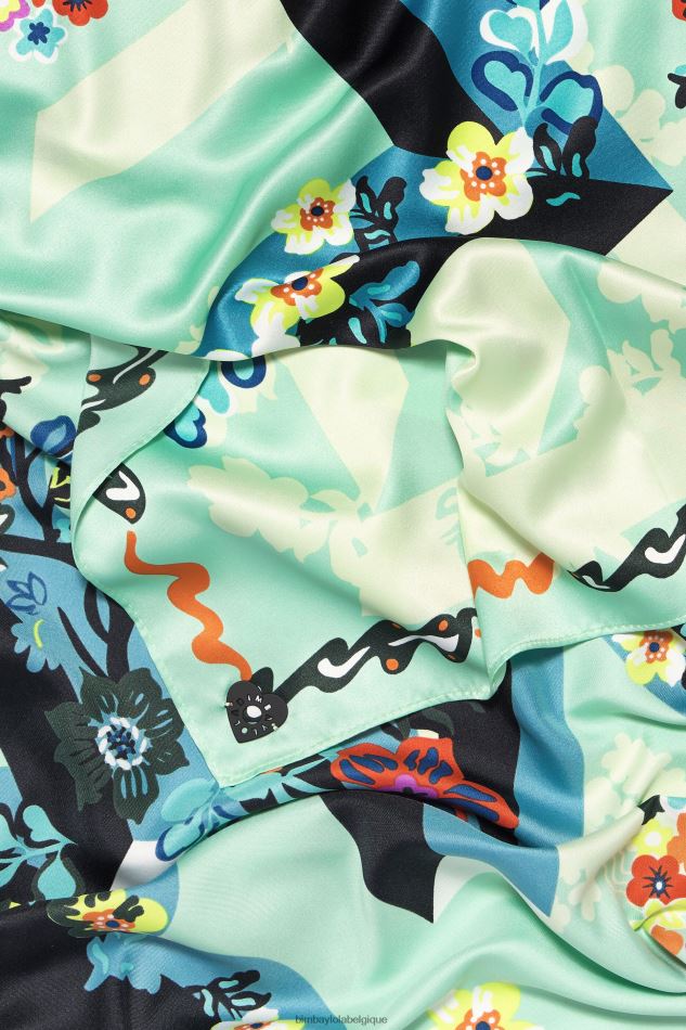 accessoires Bimba Y Lola foulard à fleurs géométriques et logo eau HV4486627