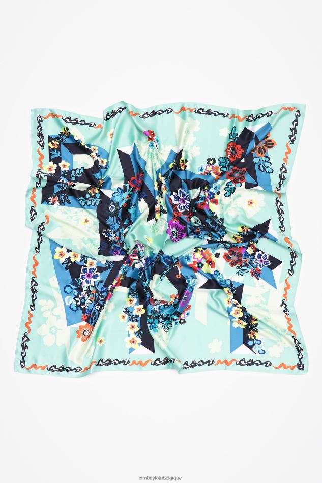 accessoires Bimba Y Lola foulard à fleurs géométriques et logo eau HV4486627