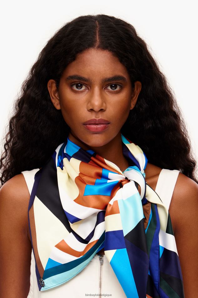 accessoires Bimba Y Lola foulard à logo géométrique rouge HV4486644