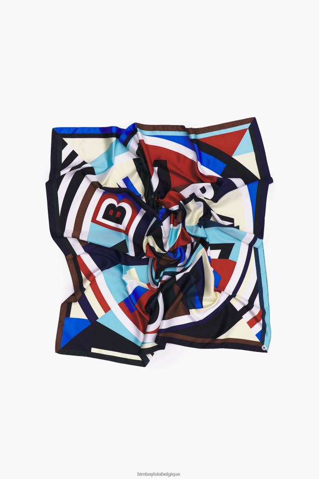 accessoires Bimba Y Lola foulard à logo géométrique rouge HV4486644