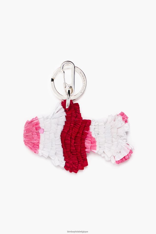 accessoires Bimba Y Lola porte-clés poisson en raphia rose HV4486946