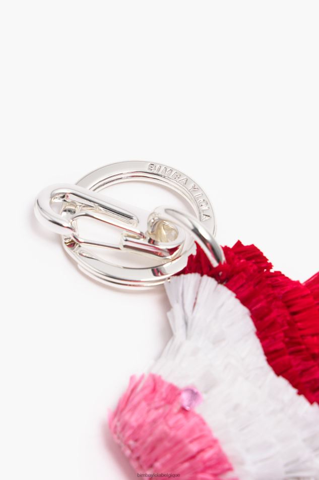 accessoires Bimba Y Lola porte-clés poisson en raphia rose HV4486946