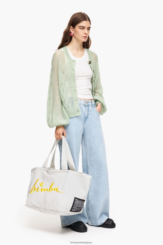 accessoires Bimba Y Lola sac cabas en nylon gris HV4486124