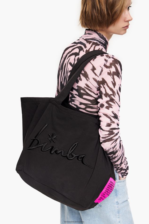 accessoires Bimba Y Lola sac cabas en nylon noir HV4486125