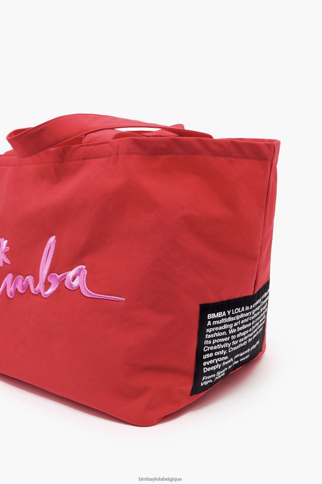 accessoires Bimba Y Lola sac cabas en nylon rouge HV4486123