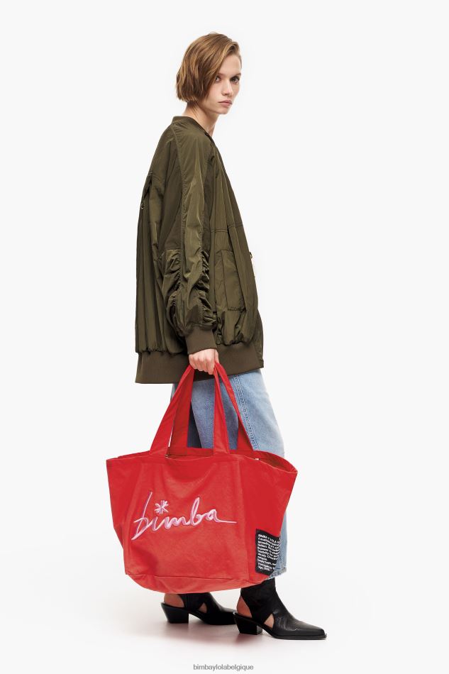 accessoires Bimba Y Lola sac cabas en nylon rouge HV4486123
