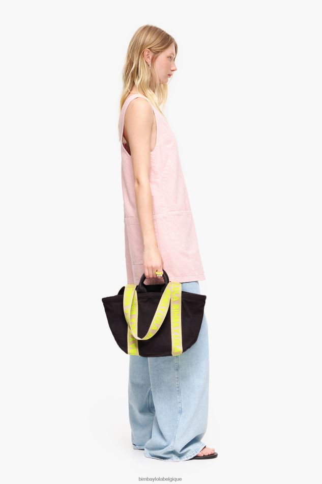 accessoires Bimba Y Lola sac cabas en toile anthracite HV448687