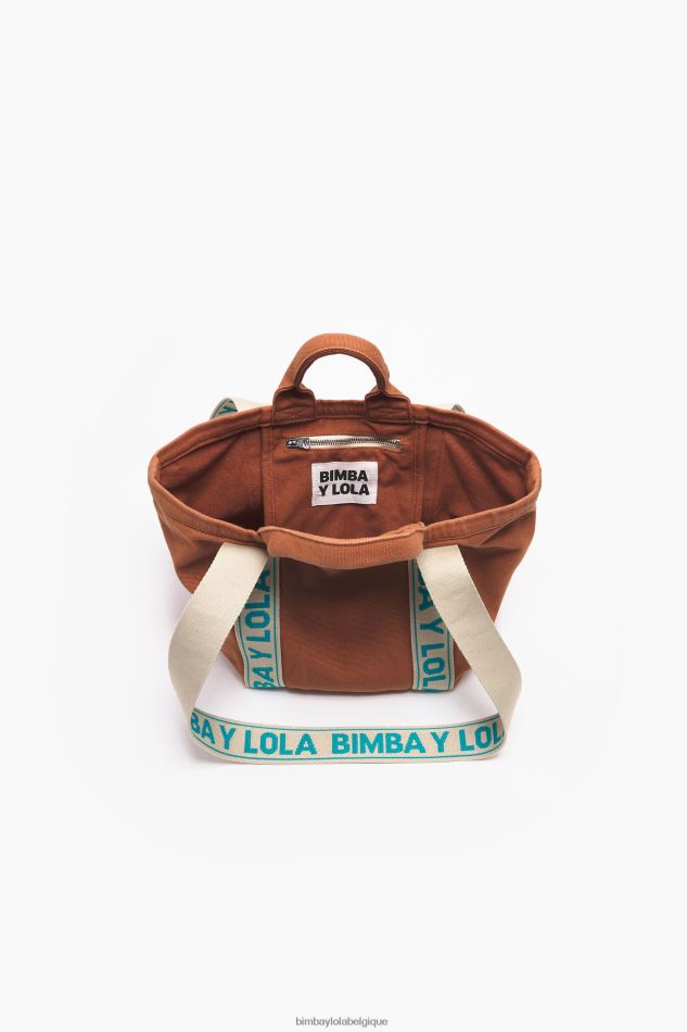 accessoires Bimba Y Lola sac cabas en toile bronzer HV448685
