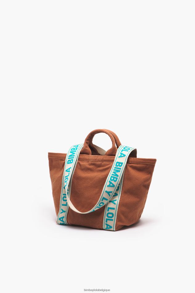 accessoires Bimba Y Lola sac cabas en toile bronzer HV448685