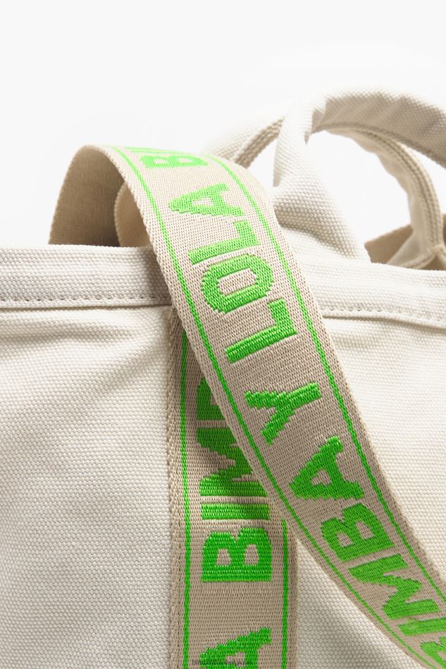 accessoires Bimba Y Lola sac cabas en toile écru HV448686