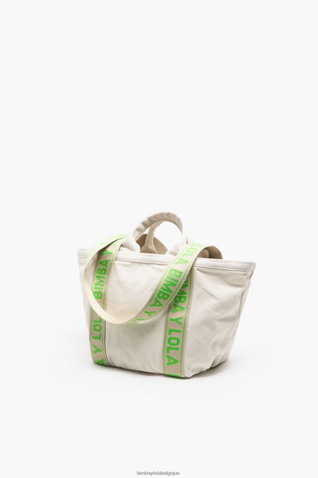 accessoires Bimba Y Lola sac cabas en toile écru HV448686