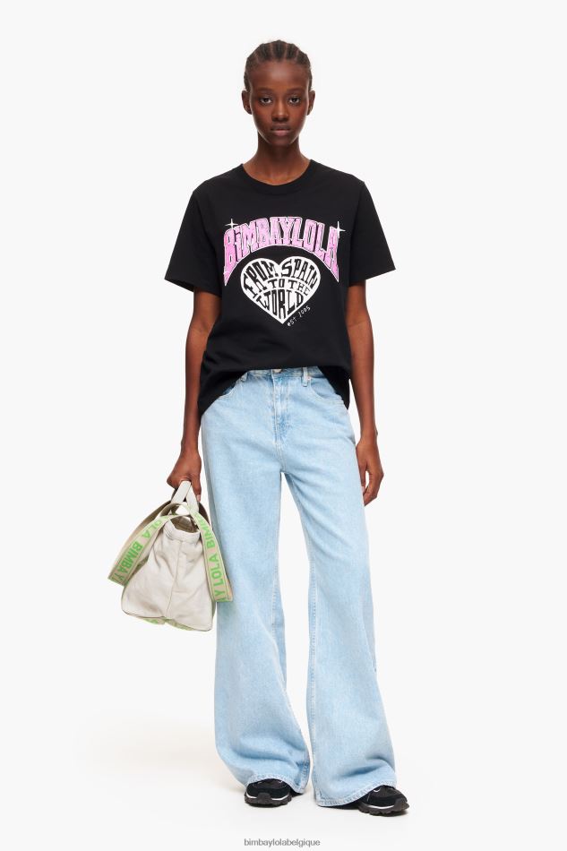 accessoires Bimba Y Lola sac cabas en toile écru HV448686